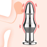 10 Speeds Vibrator Metal Anal Plug Prostate Massager Vibrating Butt Plugs Dildo Prostate Massager Sex Toys for Men Masturbator