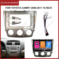 10 Inch Fascia Panel For Toyota Camry 2006-2011 Car Radio Android MP5 Player Casing Frame 2 Din Head Unit Stereo Dash Cover