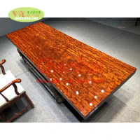 Factory Wholesale Price High End Home Furniture Solid Wood Bubinga Thick Wooden Slab Dining Table Top