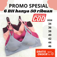 6 PCS BH SPORT BRA WANITA DEWASA MEREK GUFFY TANPA BUSA