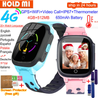4G Kids Watch GPS WIFI Body Temperature Video Call SOS VS Y95 Hebrew Children Smart Watch Camera Monitor Phone Baby Watch