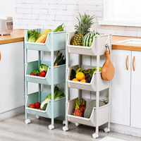 廚房置物架落地多層菜籃子玩具零食收納架水果蔬菜儲物架-Ifashion YTL