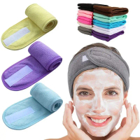 Face Wash & Makeup Headband – Sports Yoga Fitness Turban, Trendy Velcro Hair Wrap, Double-Layer Post