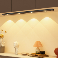 Motion Sensor Ultra-Thin Under Cabinet Light LED USB Lighting Kitchen Closet Wardrobe Lamp Rechargeable Magnetic LED Night Light