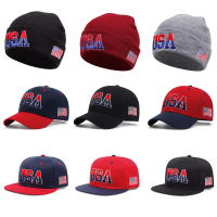 Outdoor visor cap USA embroidery cap knit hat for men women cotton fashion net Hat