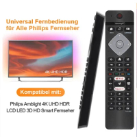 Remote Control Replacement for All Philips Ambilight 4K LED Smart TV BRC0884402/01 75PUS6754/12 65PUS6754/12 55PUS6754 65PUS6704