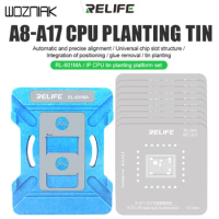 RELIFE RL-601MA 10 in 1 For iPhone 6-15Pro Max IC Chip Planting Tin Template Fixture Universal CPU Reballing Stencil Platform