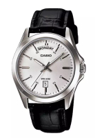 CASIO Men Analog Watch MTP-1370L-7AV Black Leather Strap