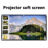 Home Theater Projector Screen Portable Hight-density Projection cloth Foldable Outdoor Projection Curtain Full HD 4K experience
