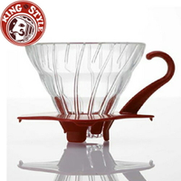 金時代書香咖啡 HARIO V60紅色01玻璃濾杯 VDG-01R