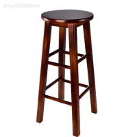 Solid Wood Stool Stool Simple Bar Chair Home Bar Stool Vintage Bar Stool Stool Bar Stool Stool High Stool