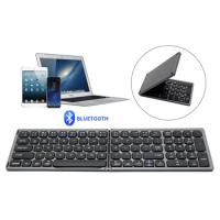 SeenDa Foldable Bluetooth Keyboard with Numeric Keypad Rechargeable Folding Keyboard for IOS Windows Android Phone Tablet Laptop