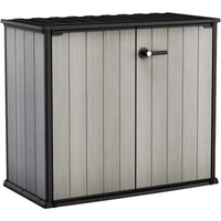 Keter Patio Store 4.6 x 4.0 ft. Resin Outdoor Storage Shed with Paintable and Drillable Walls for Customization-Perfect