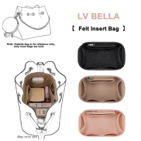 EverToner Fits For LV BELLA Bucket Bag Felt Cloth Insert Bag Organizer Makeup Handbag Travel Inner Purse Cosmetic Bags Liner