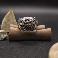 Cincin Ring Perak Barong Bali - Sterling Silver, Model Barong Bali