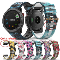 Quick Release Watch Strap For Garmin Fenix 7 7X 6 6X Pro 5 5X Plus 3HR 935 Epix Gen 2 MK1 Silicone Wristband 22/26mm Bracelets