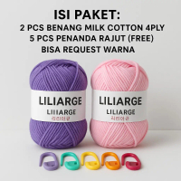 STUDIO - PAKET BENANG RAJUT + LOCKING STITCH MARKER PENANDA RAJUT