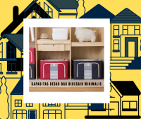 Storage Box Rangka Besi 66L SB015 Kotak Serbaguna Penyimpanan Mainan Blue Pakaian