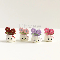 Manik mote besi alloy bead 3D hello kitty sanrio pot bunga