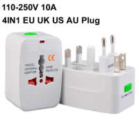 2 USB Universal Travel Adapter with Cloth Storage Bag All-in-one International World AC Power EU AU US Converter Plug Safety