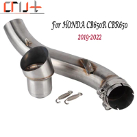 60mm Motorcycle Exhaust Muffler Modified Middle Pipe Link Pipe For HONDA CB650F CBR650F 2014-2018 CB650R CBR650 2019-2022