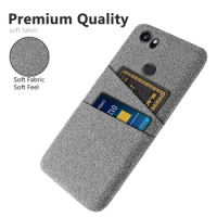Fabric Case For Google Pixel 2 XL Case Dual Card Fabric Cloth Luxury Business Cover For Pixel2 Pixel 2 XL 2XL Funda Coque Capa