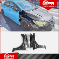 For Honda 06-08 Civic FD2 J2 Style Carbon Fiber Front Vented Fender Arch Flare Trim Mudguards Bodykits Body Kit
