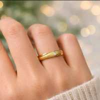 Cincin Titanium Couple Nikah Cincin Tunangan Kawin Pria Wanita Rings Titanium