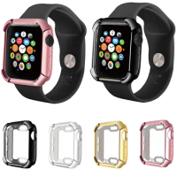 Soft TPU Protect Watch Case for Apple Watch 4 Series 4 Cover 44mm 40mm Shock Proof Bumper Frame Plating Silicone Case