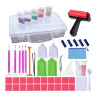 Diamond Painting Accessories, 61-Piece DIY 5D Diamond Painting Tool Set, Diamond Painting Accessories With Pen