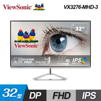 【ViewSonic 優派】32型 VX3276-MHD-3 IPS 美型 窄邊框螢幕【三井3C】