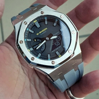 經典卡西歐GA2100GA2110GAB2100農家橡樹改裝不鏽鋼錶帶錶殼gshock