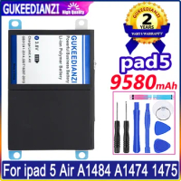 GUKEEDIANZI Battery 9580mAh for iPad 5 Air A1474 A1475 A1484 A1476 A1822 A1823 A1893 A1954 Batteries