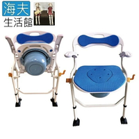 【海夫生活館】RH-HEF 折疊便盆式 有扶手 靠背 座面舒適 便盆沐浴椅(ZHCN2209)