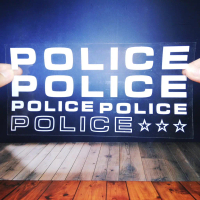 Cutting Stiker Police Variasi Sepeda Sticker Frame Aksesoris Body Style Lipat Keren Decal Striping B