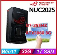 【2025.9 NUC2025】ASUS ROG 華碩 RNUC15JNK7X589A9 家用版電腦 (ROG)Ultra7 255HX/32G/1TB/RTX5060 8G/WIN11