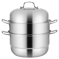 Steamer Steamer Pot Steel Soup Pot Steaming Home Household Big Pots for Cooking Food Cauldrons