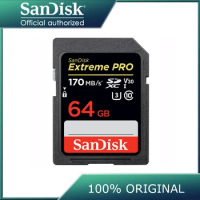 SanDisk Extreme PRO 64GB Tarjeta sd UHS-I 32GB sd card 128GB Memory Card 256GB 1T carte sd Class10 Max95M/s U3 V30 4K For Camera