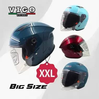 Helm Half Face Force Spoiler X1 NS Ukuran XXL Besar Big Size Dewasa Pria Wanita Kaca Motorcycle XL V