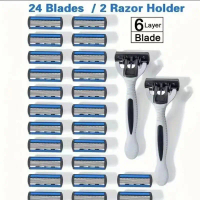 Popular manual razor in 2026 with 6 blades, classic six-blade razor, convenient and complete razor h