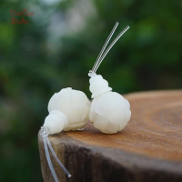 16mm Natural Bodhi Seed Guru Beads Carved Lotus White Guru Beads Mala Japa Beads Bracelet Jewellry Findings DIY Accessories
