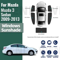For Mazda 3 Sedan M3 BL 2009-2013 Side Window Sun Shade Visor Magnetic Car Sunshade Front Rear Windshield Frame Curtains Shield