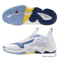 Mizuno 美津濃 排球鞋 男鞋 WAVE MOMENTUM 3 白藍【運動世界】V1GA231297