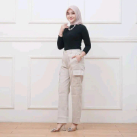 kulot cargo resleting dewasa | celana kulot panjang | celana kulot panjang wanita | celana kulot cew
