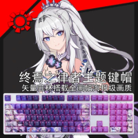 108 Keys/set Honkai Impact 3 Kiana Kaslana Herrscher of Finality Keycap PBT Dye Sub Backlit Keycaps Anime Gaming Key Caps