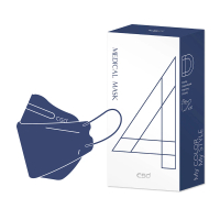 CSD 中衛 醫療口罩-4D立體-深丹寧1盒入-鬆緊耳帶(20入/盒)