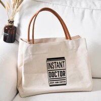 Instant Doctor Personalized Canvas Tote Bag Printed Handbag Gift for Doctor Work Bag Book Bag Women Lady Beach Bag Dropshipping