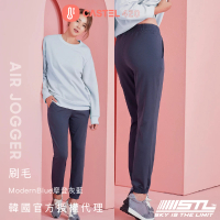 【STL】現貨 yoga 韓國 刷毛褲 CASTEL 420 Warm 女 運動 機能 束口 長褲 Air Jogger(ModernBlue摩登霧藍)