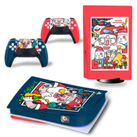 Merry christmas PS5 Console Controllers Sticker For PS5 Vinyl Sticker For Sony PlayStation 5 PS5 Disc Edition Skin Sticker 10276