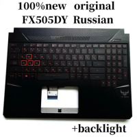 100%New RU Russian For ASUS FX505 FX505DY Laptop keyboard Palmrest Assembly Upper case cover with backlight 90NR01A2-R31RU1